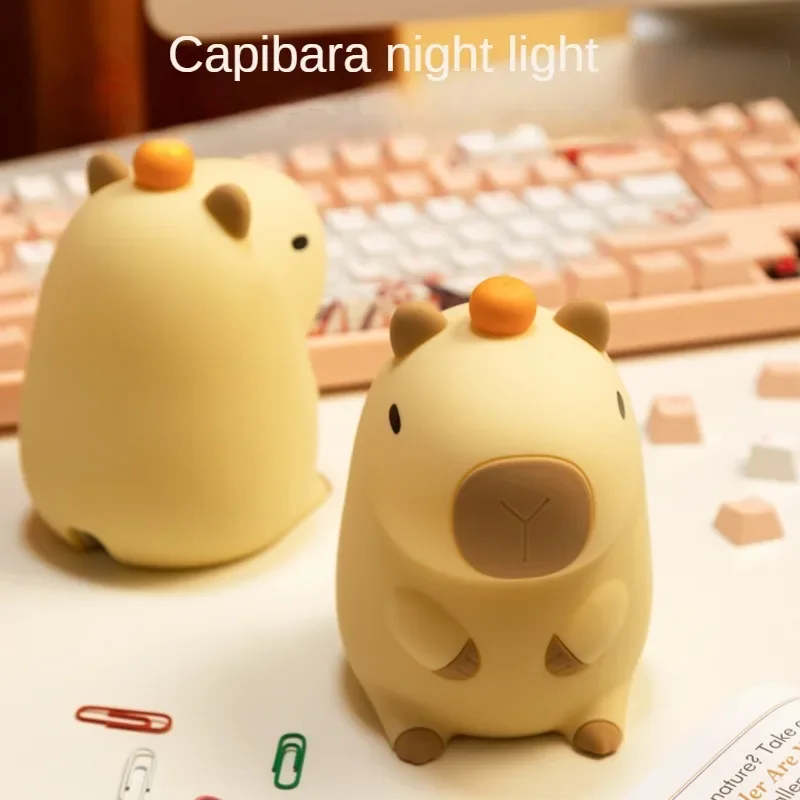 Cute Cartoon Silicone LED Capybara Night Light USB Rechargeable Dimming Sleep Night Lamp For Children's Room Decor Birthday Gift
Cute Cartoon Silicone LED Capybara Night Light USB Rechargeable Dimming Sleep Night Lamp For Children's Room Decor Birthday Gift