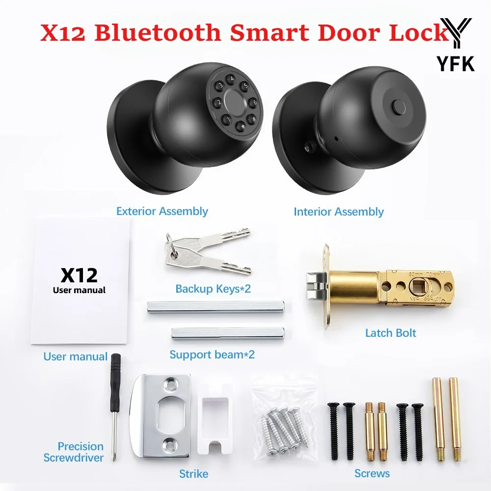 YFK Aluminium Door Lock Smart Fingerprint Key Unlock Bluetooth Digital Electronic Door Locks Tuya APP Remote Control USB Charge
YFK Aluminium Door Lock Smart Fingerprint Key Unlock Bluetooth Digital Electronic Door Locks Tuya APP Remote Control USB Charge
