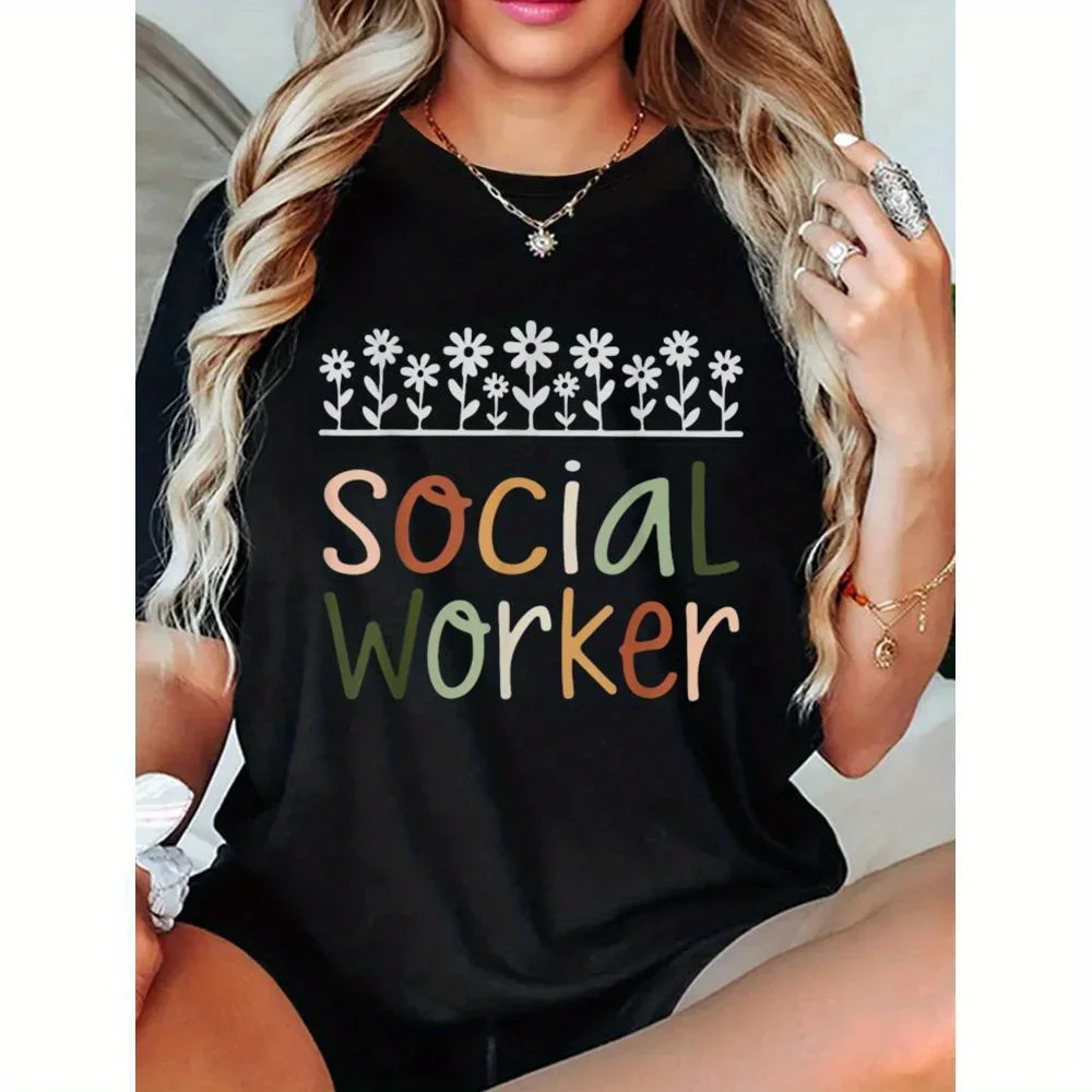 Женская подарочная футболка больших размеров с принтом «Месяц социальных работ в стиле ретро», мягкая футболка с круглым вырезом и коротким рукавом
Женская подарочная футболка больших размеров с принтом «Месяц социальных работ в стиле ретро», мягкая футболка с круглым вырезом и коротким рукавом