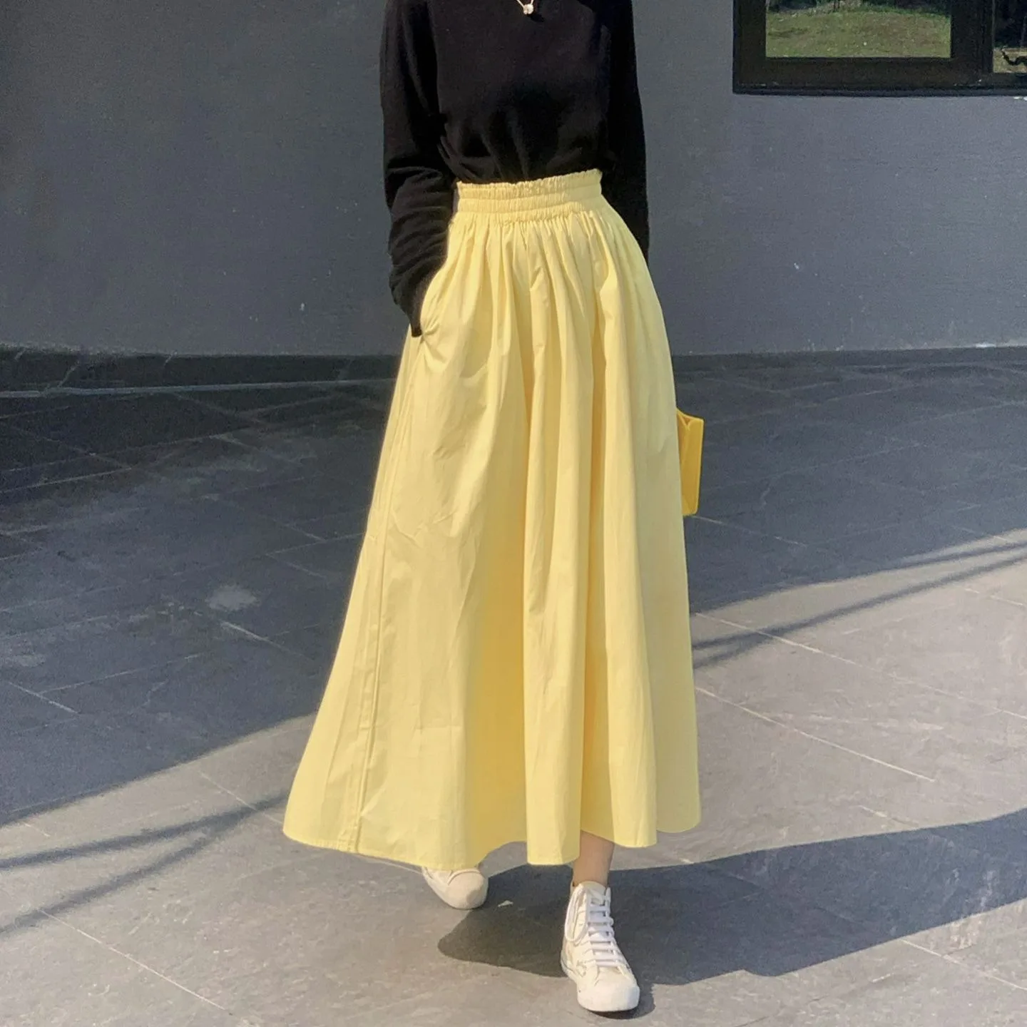 Women's Summer Solid Color Loose Skirt 2026 Fashion Elastic Waist Pockets Skirts Female Long A-line Umbrella Skirts U104
Women's Summer Solid Color Loose Skirt 2026 Fashion Elastic Waist Pockets Skirts Female Long A-line Umbrella Skirts U104