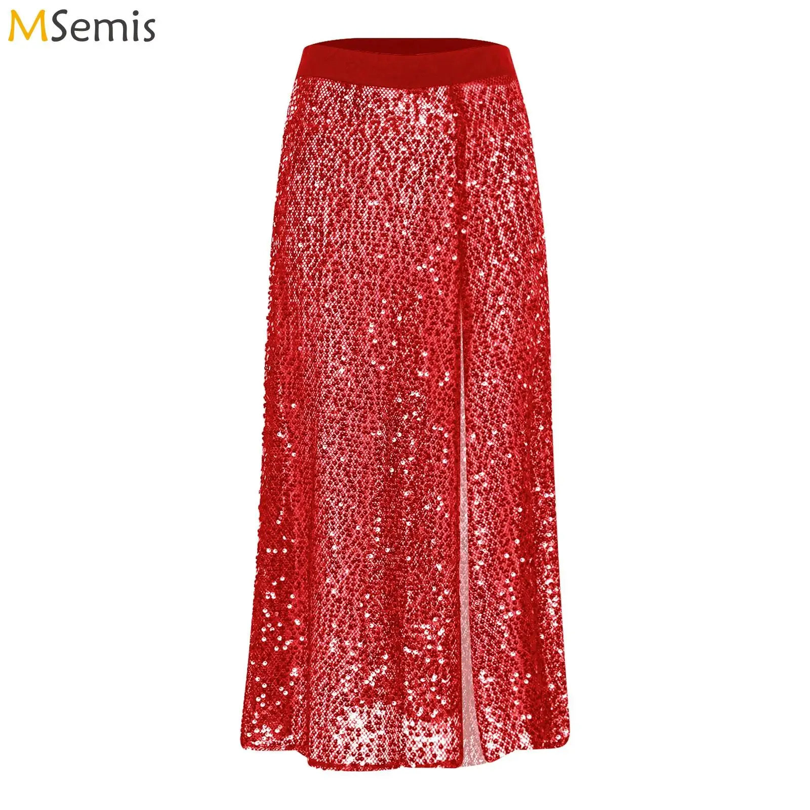 Женская юбка миди с разрезом по подолу, прикрывающаяся юбка для танца живота, блестящая юбка с пайетками, прозрачная сетка с блестками, клубные танцевальные рейвсы
Женская юбка миди с разрезом по подолу, прикрывающаяся юбка для танца живота, блестящая юбка с пайетками, прозрачная сетка с блестками, клубные танцевальные рейвсы