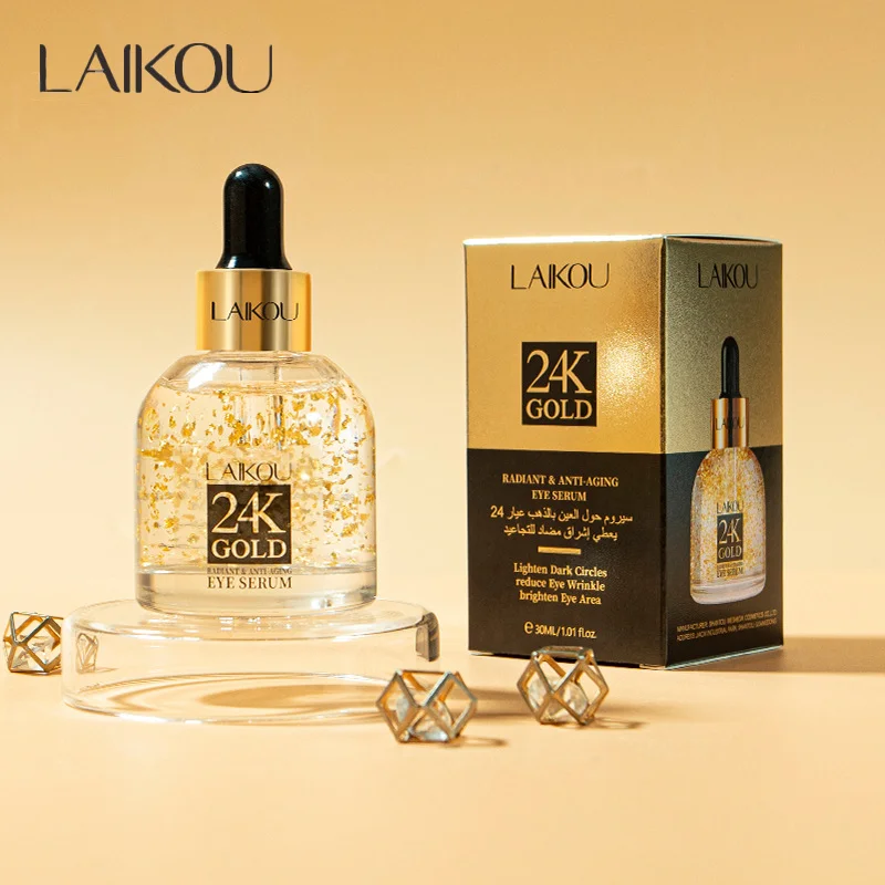LAIKOU 24K Gold Niacinamide Eye Serum Anti Aging Hyaluronic Acid for Shrinks Pores Korean Skin Care Products 30ml
LAIKOU 24K Gold Niacinamide Eye Serum Anti Aging Hyaluronic Acid for Shrinks Pores Korean Skin Care Products 30ml