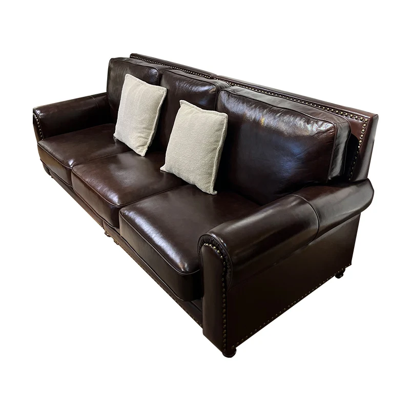 **American all-solid wood leather sofa living room combination straight row retro three-person first-layer cowhide bus stool sof
**American all-solid wood leather sofa living room combination straight row retro three-person first-layer cowhide bus stool sof