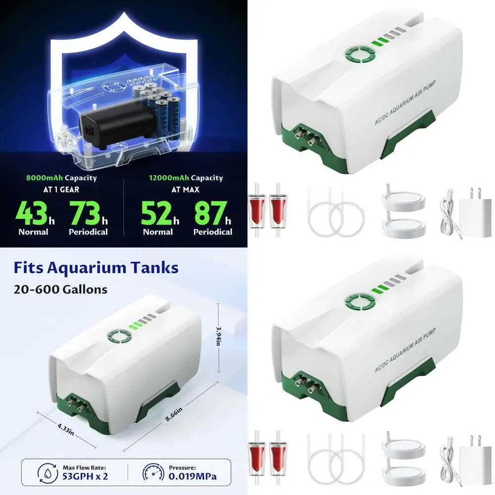 Многофункциональный бесшумный воздушный насос для аквариумов и ведер для наживки с универсальным креплением
Многофункциональный бесшумный воздушный насос для аквариумов и ведер для наживки с универсальным креплением