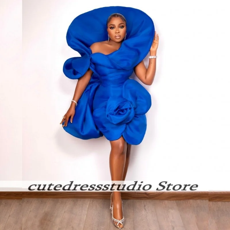 Blue Satin Mini Birthday Party Dresses For Women Exquisite Flowers Ruched Short Prom Dress Cocktail Gowns African Customized
Blue Satin Mini Birthday Party Dresses For Women Exquisite Flowers Ruched Short Prom Dress Cocktail Gowns African Customized