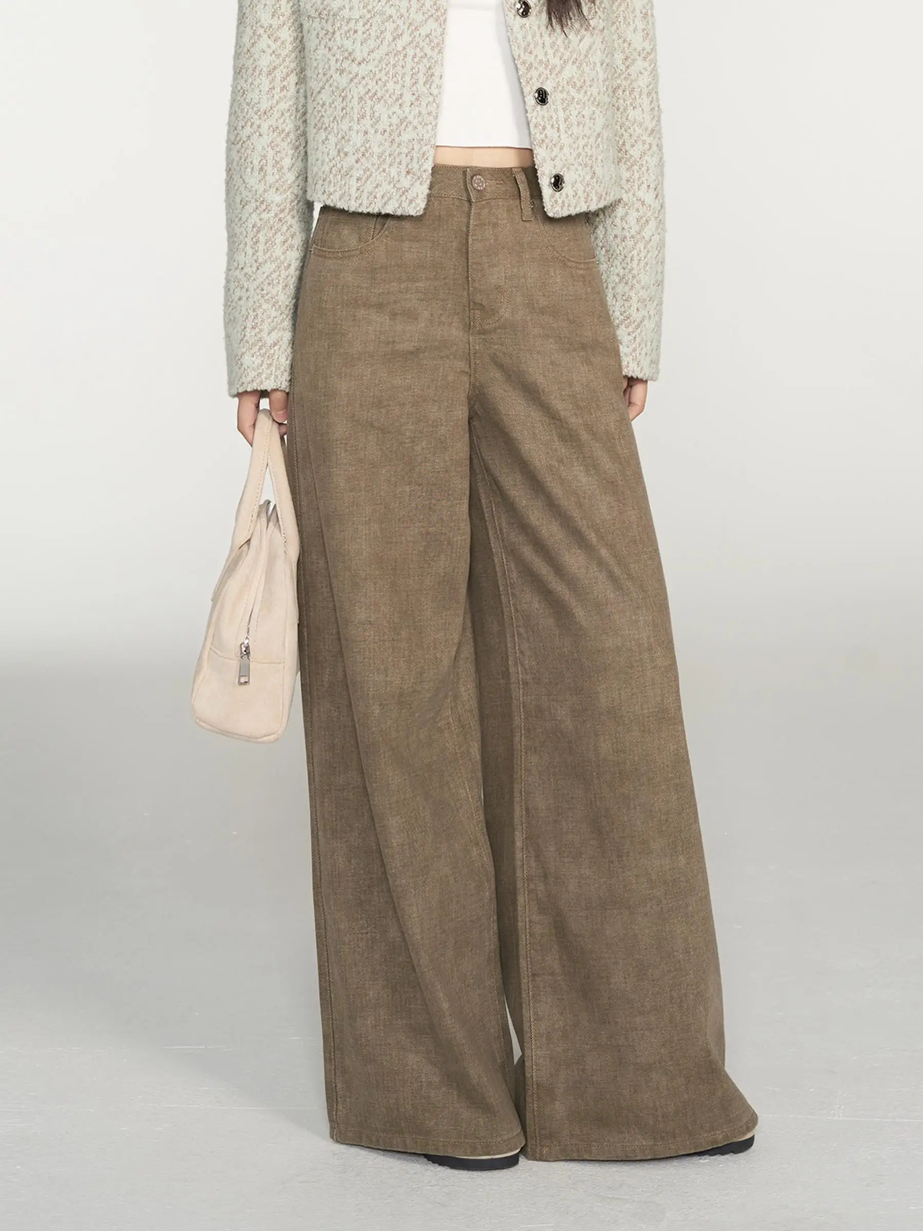 High Waist Wide Leg Jeans Women's Loose Fit Straight Cut Floor-Length Pants Spring Fashion Comfortable Slimming Jeans
High Waist Wide Leg Jeans Women's Loose Fit Straight Cut Floor-Length Pants Spring Fashion Comfortable Slimming Jeans