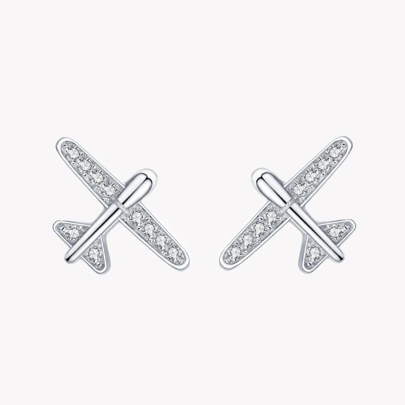 Sweet Cute Jewelry 925 Sterling Silver Zirconia Airplane Stud Earrings for Women
Sweet Cute Jewelry 925 Sterling Silver Zirconia Airplane Stud Earrings for Women