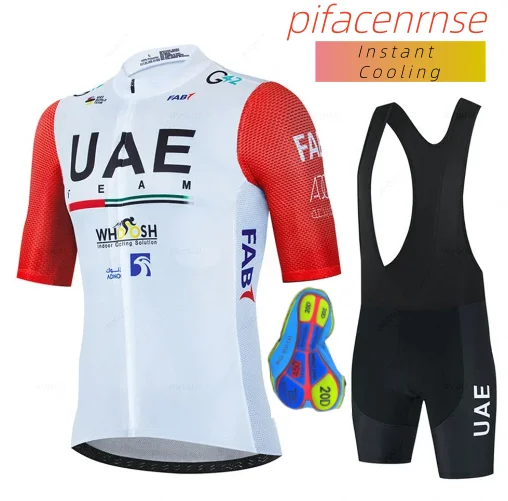 Summer New Uae Team Cycling Jersey Set 19D Bike Shorts Set MTB Ropa Ciclismo Men's Short Sleeve Bicycle Shirts Maillot Clothing
Summer New Uae Team Cycling Jersey Set 19D Bike Shorts Set MTB Ropa Ciclismo Men's Short Sleeve Bicycle Shirts Maillot Clothing