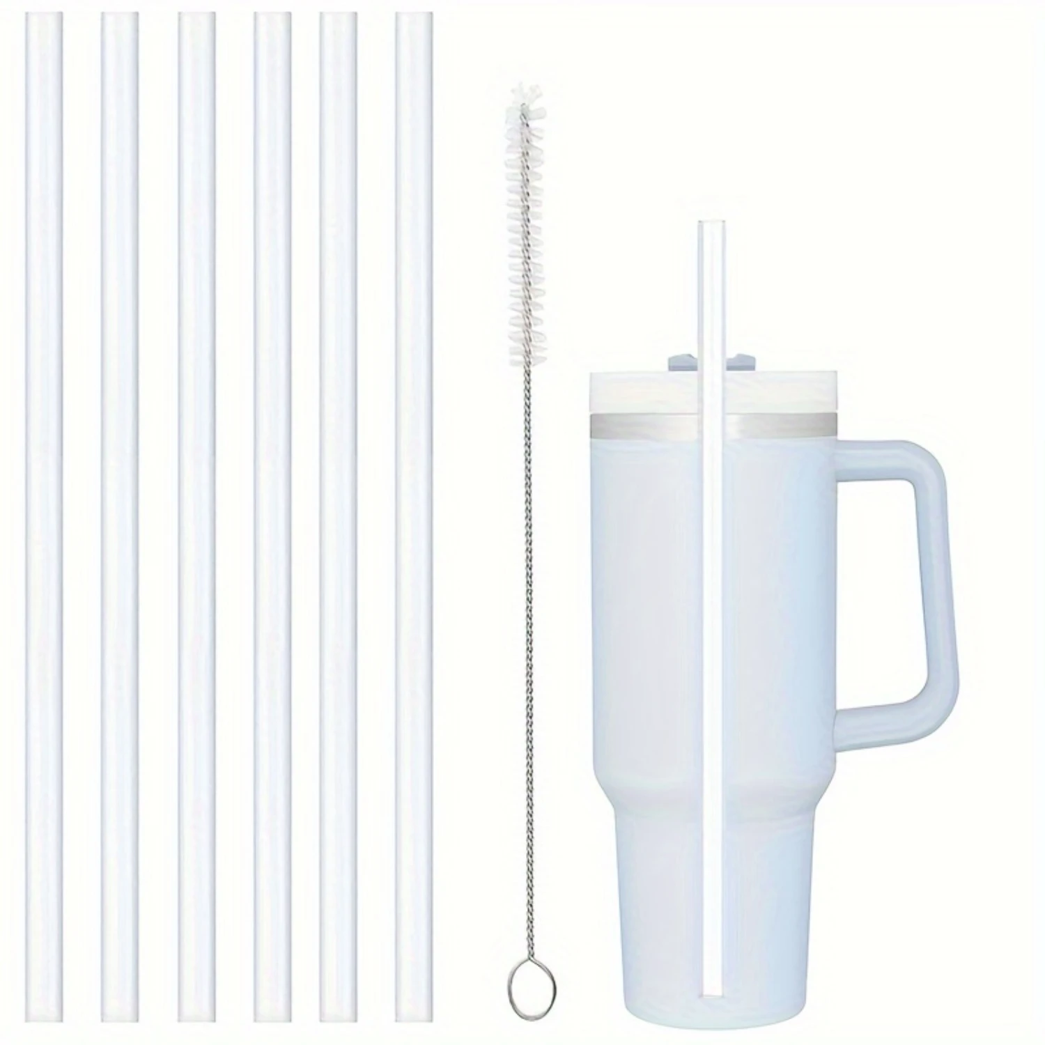 6pcs Reusable Tumbler Straws Kit - Durable PE , Compatible with 40oz/30oz Cups, Includes Cleaning Brush for Easy Maintenance, P
6pcs Reusable Tumbler Straws Kit - Durable PE , Compatible with 40oz/30oz Cups, Includes Cleaning Brush for Easy Maintenance, P