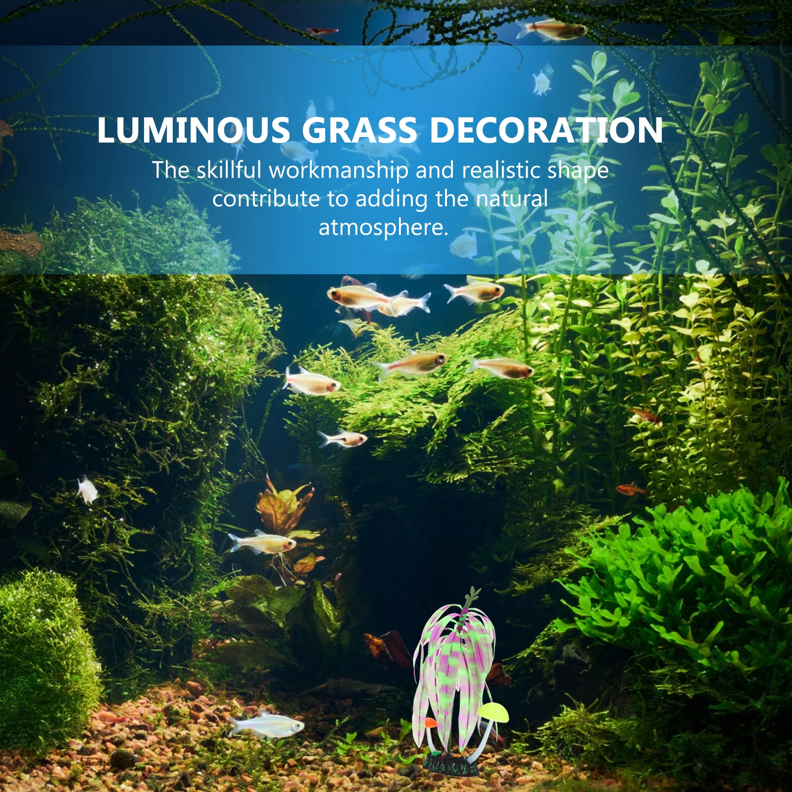 Luminous Ornament Decorative Plant Delicate Aquarium Grass Fish Tank Decoration Durable Natural Style Simulation Grass Water
Luminous Ornament Decorative Plant Delicate Aquarium Grass Fish Tank Decoration Durable Natural Style Simulation Grass Water