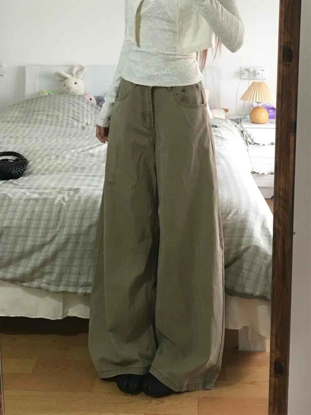 Summer 2026 Slim Fit Khaki Washed Denim Pants Women's Loose Straight Wide Leg Jeans High Waist American Style Casual Wear
Summer 2026 Slim Fit Khaki Washed Denim Pants Women's Loose Straight Wide Leg Jeans High Waist American Style Casual Wear