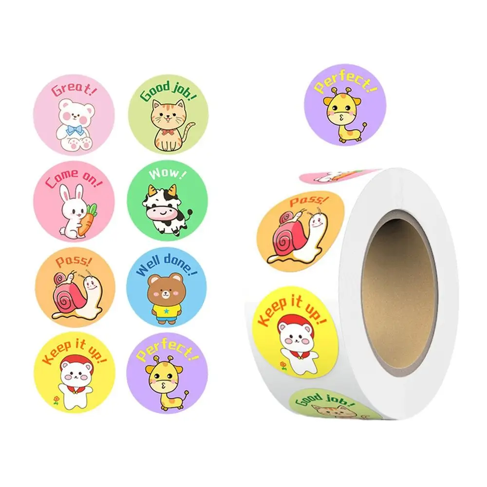 500Pcs/Roll Self-adhesive Kindergarten Stickers Animal Little Red Flower Reward Stickers Cartoon Student Stationery
500Pcs/Roll Self-adhesive Kindergarten Stickers Animal Little Red Flower Reward Stickers Cartoon Student Stationery