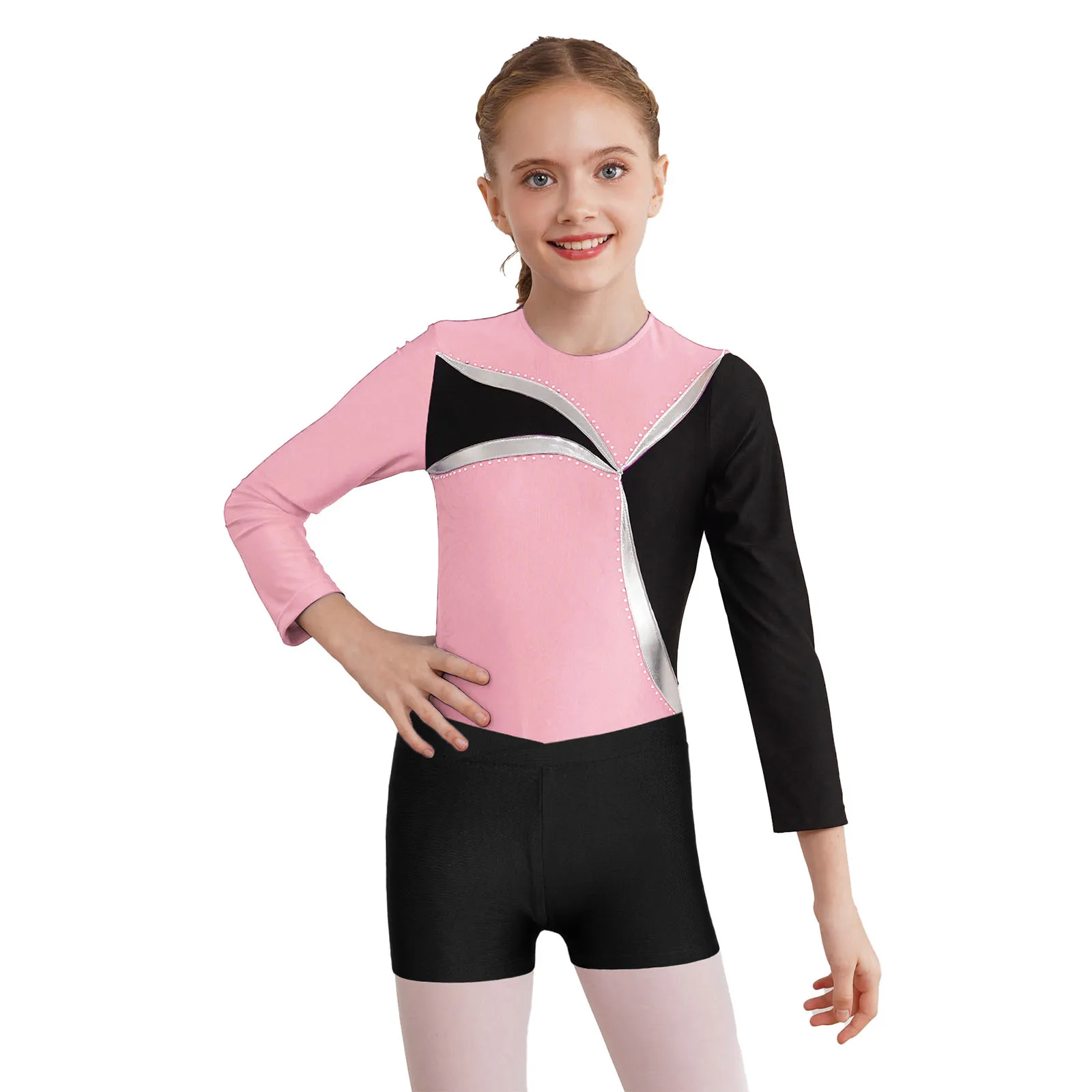Kids Girls Ballet Gymnastics Figure Skating Acrobatics Yoga Dance Leotard Long Sleeve Rhinestone Bodysuit with Shorts Dancewear
Kids Girls Ballet Gymnastics Figure Skating Acrobatics Yoga Dance Leotard Long Sleeve Rhinestone Bodysuit with Shorts Dancewear