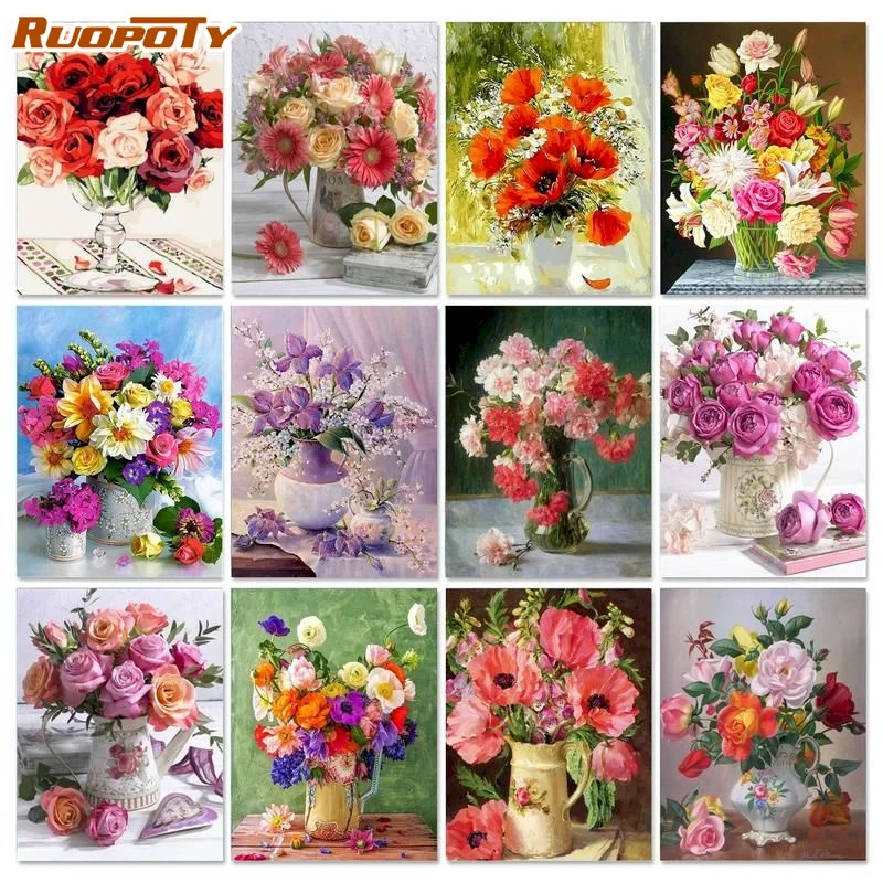 RUOPOTY DIY Painting by Number Flower On Canvas HandPainted Unframe Diycraft Paint By Number For Adults Picture Unique Gift
RUOPOTY DIY Painting by Number Flower On Canvas HandPainted Unframe Diycraft Paint By Number For Adults Picture Unique Gift