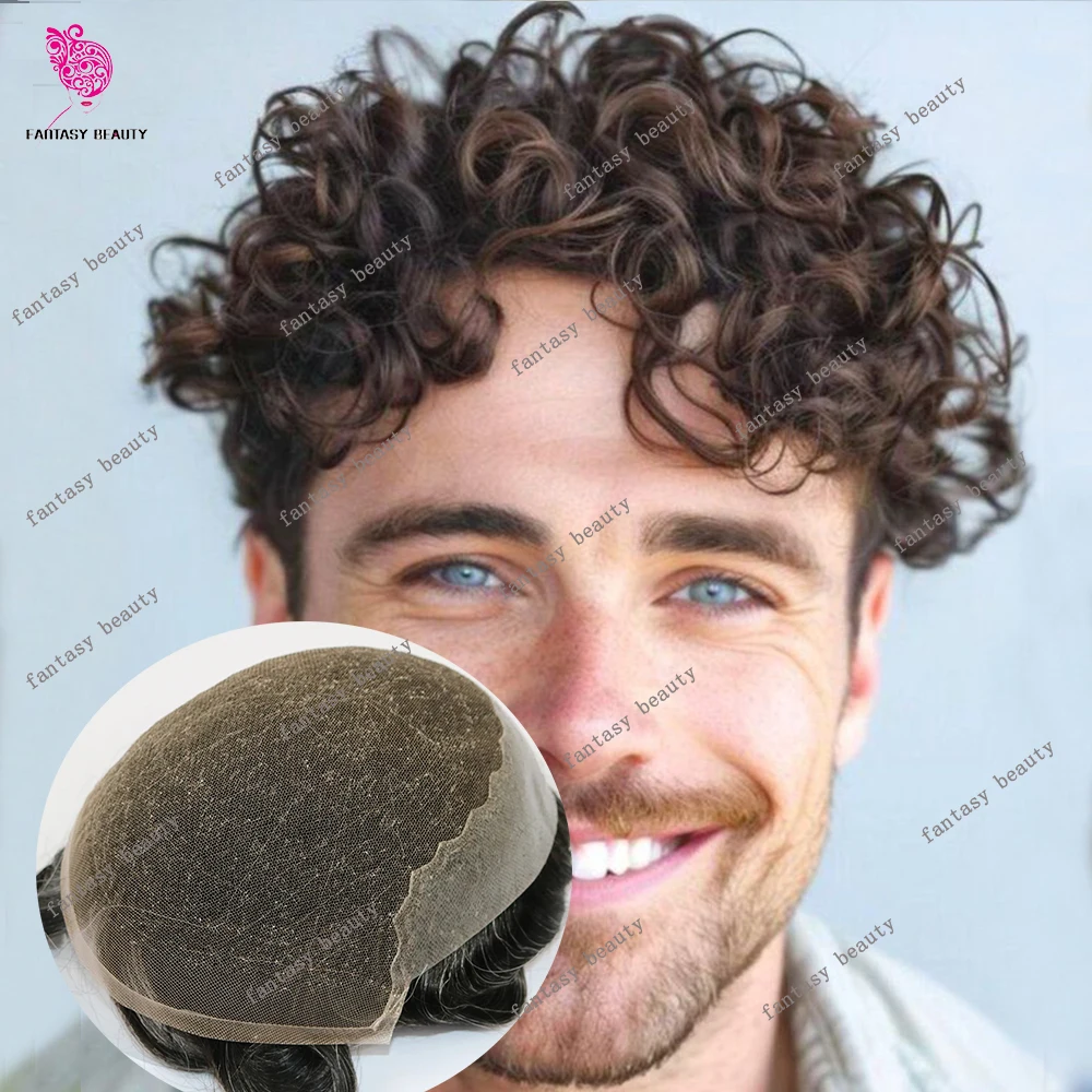 Natural Hairline 20mm Curly Men Human Hair Toupee Q6 Lace Front&PU Blonde Men Wig Replacement 1B65 Grey Hair Prosthesi Capillary
Natural Hairline 20mm Curly Men Human Hair Toupee Q6 Lace Front&PU Blonde Men Wig Replacement 1B65 Grey Hair Prosthesi Capillary