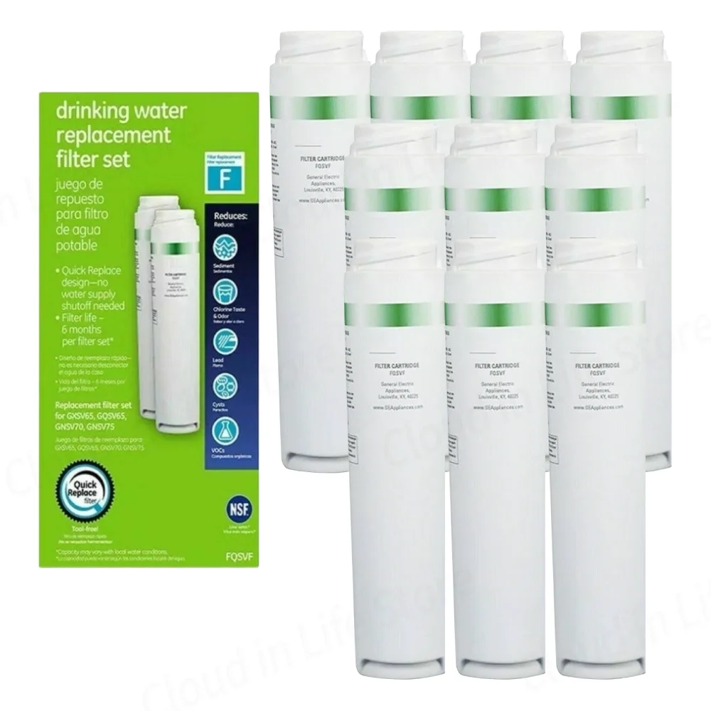 Replacement Under Sink Water Filter for GE FQSVN FQSVF GXSV65R Reduces Sediment Rust Easy Install 6-Month Replacement Cycle
Replacement Under Sink Water Filter for GE FQSVN FQSVF GXSV65R Reduces Sediment Rust Easy Install 6-Month Replacement Cycle