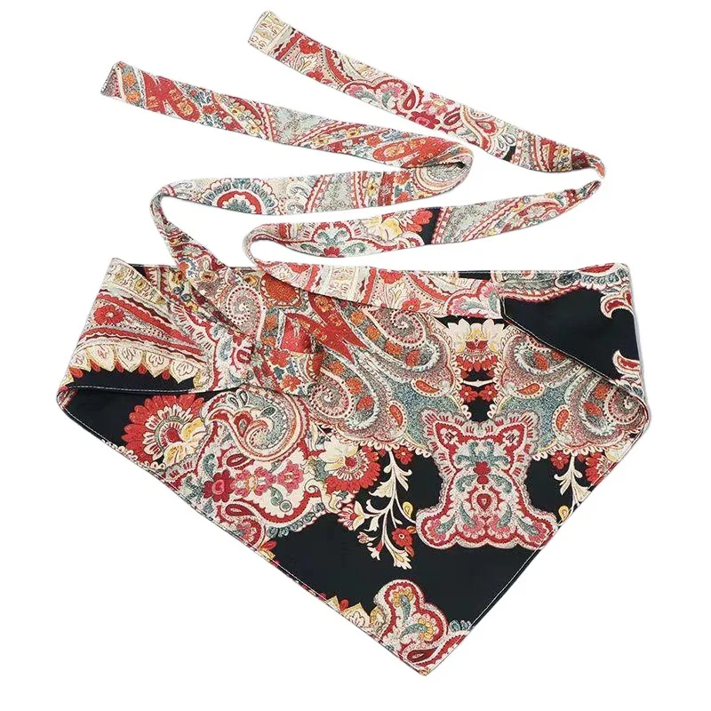 Bohemian Style Flower Printing Triangular Waistbands for Women Irregular Wide Slim Corset Selt-tie Waist Belts Cinturon Mujer
Bohemian Style Flower Printing Triangular Waistbands for Women Irregular Wide Slim Corset Selt-tie Waist Belts Cinturon Mujer