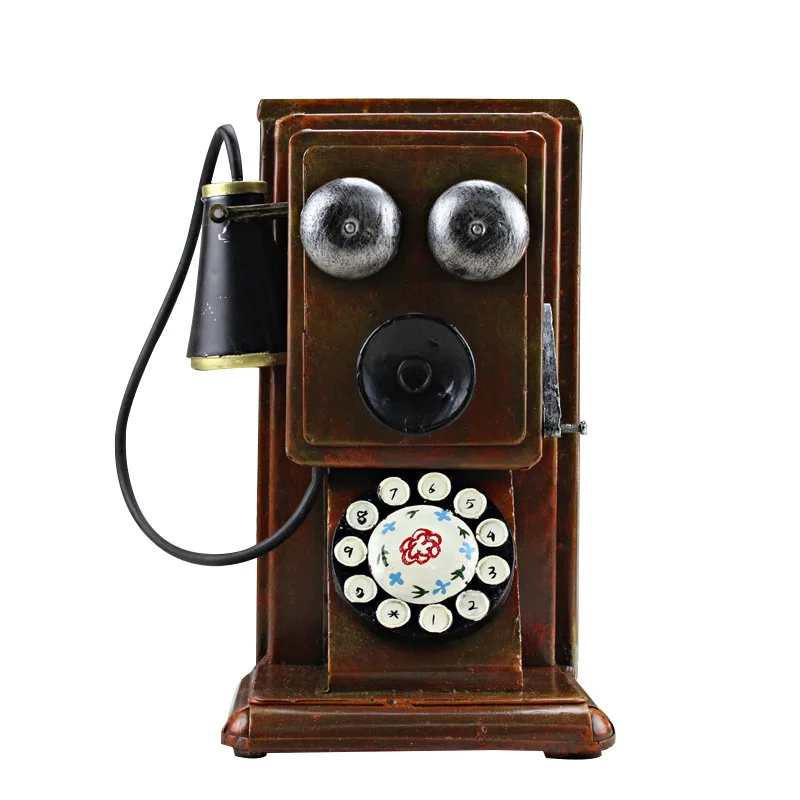 Creative old-fashioned retro telephone model Antique home decoration Crafts photography props
Creative old-fashioned retro telephone model Antique home decoration Crafts photography props