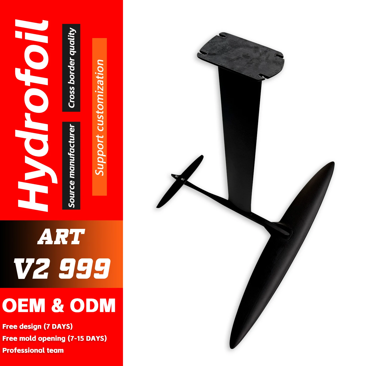 GY New Arrival ART V2 999 Carbon Hydrofoil Surfboard Foil Board Electric Jet Surf Aluminum Mast 60-90cm 1038sqcm Waterplay
GY New Arrival ART V2 999 Carbon Hydrofoil Surfboard Foil Board Electric Jet Surf Aluminum Mast 60-90cm 1038sqcm Waterplay