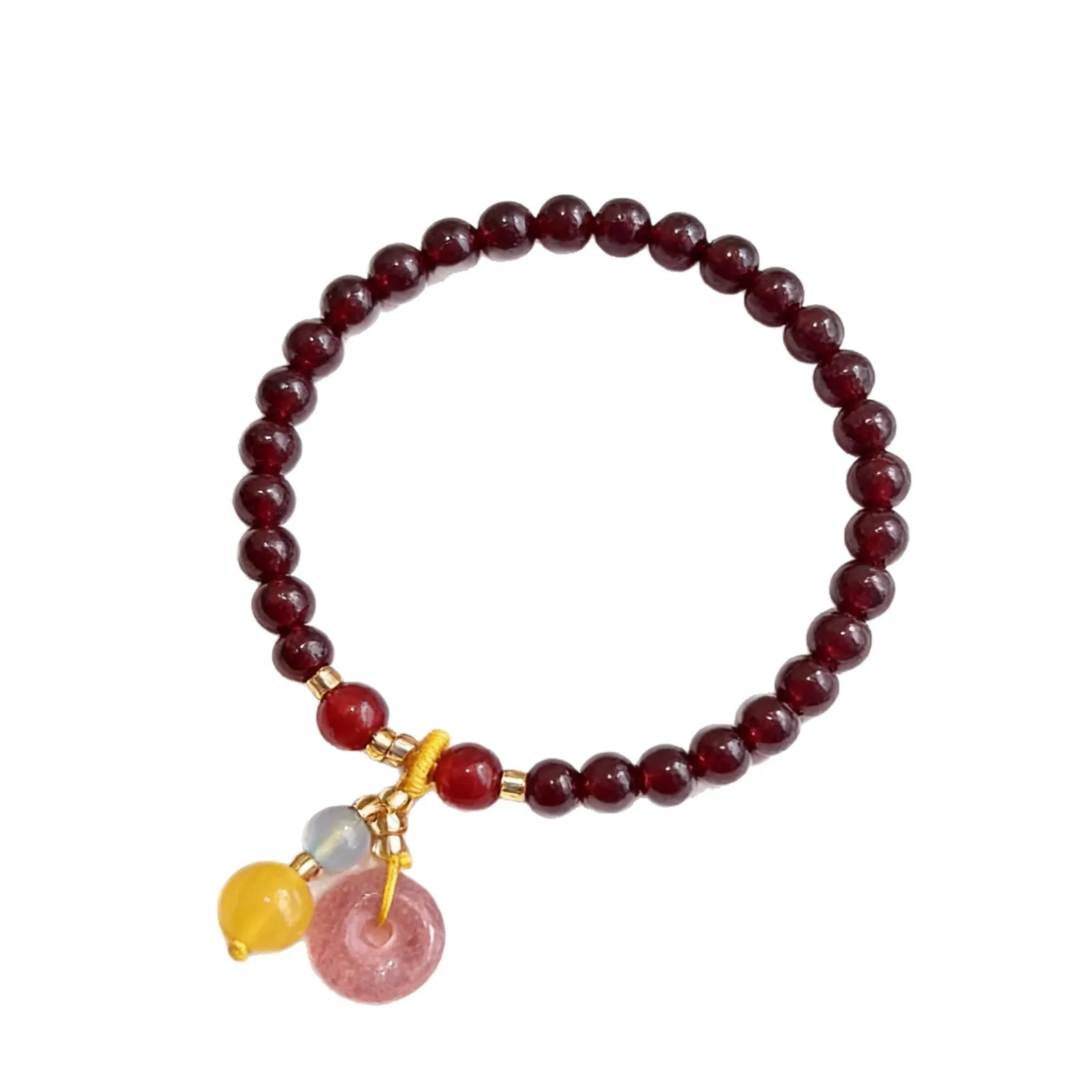 Natural Garnet Strawberry Quartz Beaded Bracelet Women's Crystal Prayer Beads Lucky Elegant Hand Jewelry Gifts
Natural Garnet Strawberry Quartz Beaded Bracelet Women's Crystal Prayer Beads Lucky Elegant Hand Jewelry Gifts
