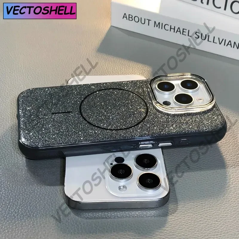 Luxury Glitter Bling For Magsafe Magnetic Case For iPhone 16 13 15 14 11 12 Pro Max Wireless Charge Silicone Shockproof Cover
Luxury Glitter Bling For Magsafe Magnetic Case For iPhone 16 13 15 14 11 12 Pro Max Wireless Charge Silicone Shockproof Cover