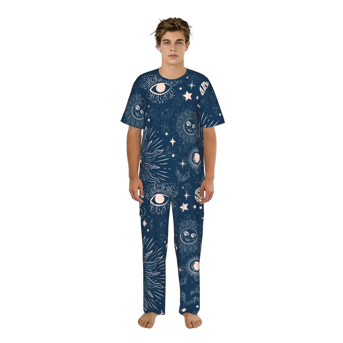 Men Pajamas Set Space Galaxy Constellation Zodiac Star Short Sleeve Spring Summer Lounge Sleepwear Male Nightwear
Men Pajamas Set Space Galaxy Constellation Zodiac Star Short Sleeve Spring Summer Lounge Sleepwear Male Nightwear