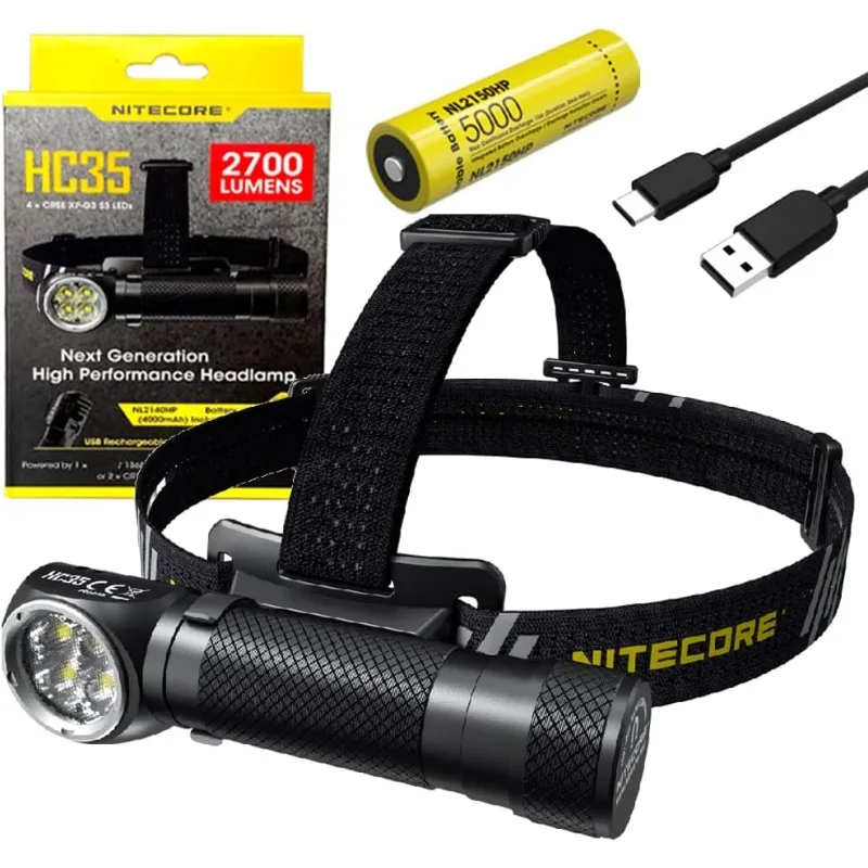 Перезаряжаемый светодиодный налобный фонарь Nitecore HC35 — 2700 люмен — включает аккумулятор и зарядный кабель Eco-Sensa Micro-USB.
Перезаряжаемый светодиодный налобный фонарь Nitecore HC35 — 2700 люмен — включает аккумулятор и зарядный кабель Eco-Sensa Micro-USB.