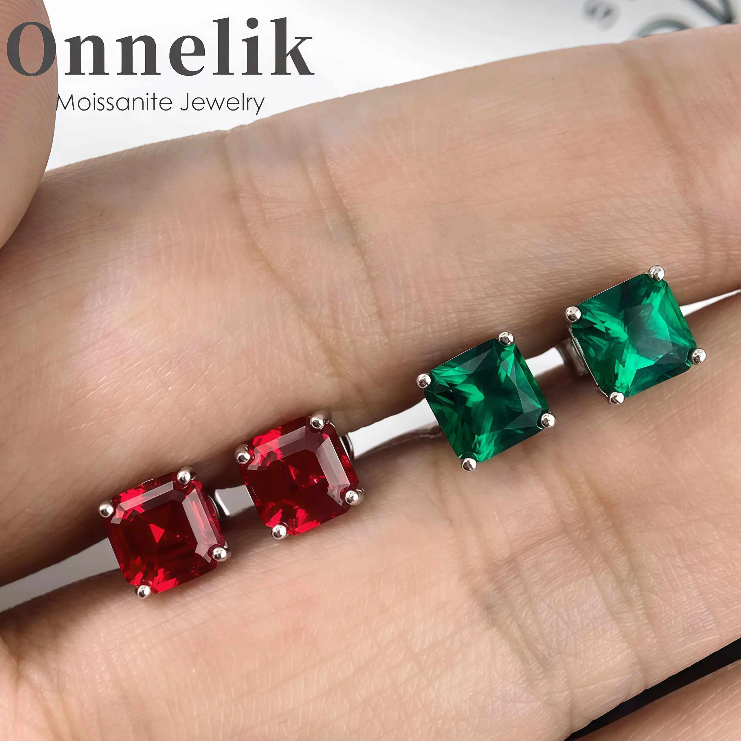 Onnelik 1CT настоящие лабораторные серьги-гвоздики с изумрудным/рубинским драгоценным камнем, 100% стерлинговое серебро S925 для женщин, вечерние ювелирные украшения
Onnelik 1CT настоящие лабораторные серьги-гвоздики с изумрудным/рубинским драгоценным камнем, 100% стерлинговое серебро S925 для женщин, вечерние ювелирные украшения