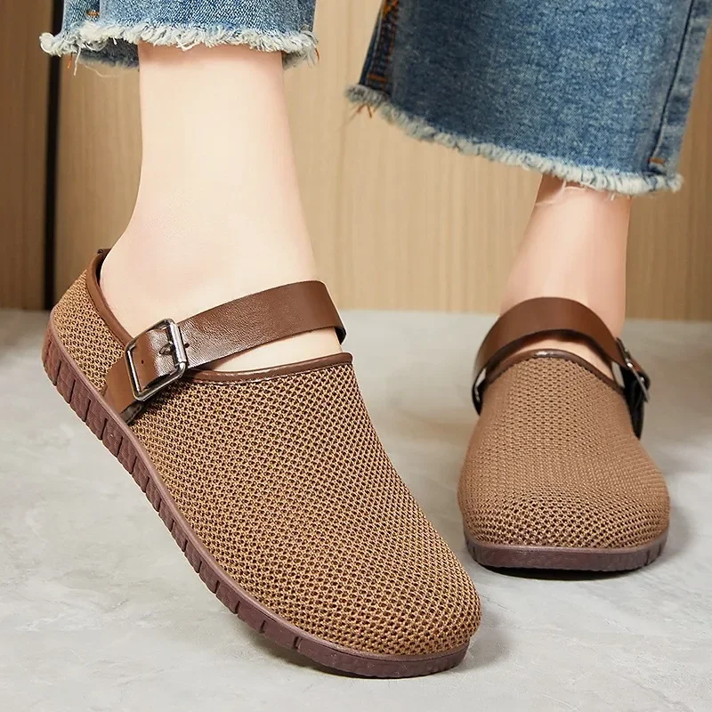 Women's Shoes 2025 Hot Sale Belt Buckle Women's Slippers Fashion Best Seller Casual Slippers Women New Solid Toe Cap Slippers
Women's Shoes 2025 Hot Sale Belt Buckle Women's Slippers Fashion Best Seller Casual Slippers Women New Solid Toe Cap Slippers