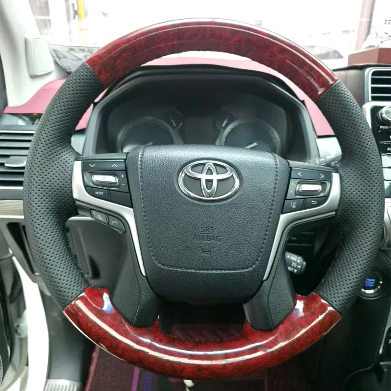 Чехол на руль автомобиля из плетеной кожи и дерева для Toyota Land Cruiser 2016, 2017, 2018 годов, полное покрытие, автомобильные аксессуары
Чехол на руль автомобиля из плетеной кожи и дерева для Toyota Land Cruiser 2016, 2017, 2018 годов, полное покрытие, автомобильные аксессуары