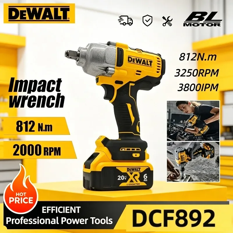 Ударный гайковерт DeWalt DCF892 1/2 дюйма с высоким крутящим моментом, 3 скорости, бесщеточный, электрический, для авторемонта, для аккумуляторов 18В/20В
Ударный гайковерт DeWalt DCF892 1/2 дюйма с высоким крутящим моментом, 3 скорости, бесщеточный, электрический, для авторемонта, для аккумуляторов 18В/20В