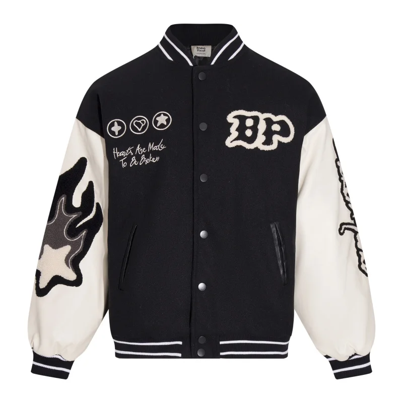 Thiened Skull Embroidery Patchwork PU Leather Sve Jaet American High Street Sle Lettering Broken Pl Men's Coat
Thiened Skull Embroidery Patchwork PU Leather Sve Jaet American High Street Sle Lettering Broken Pl Men's Coat