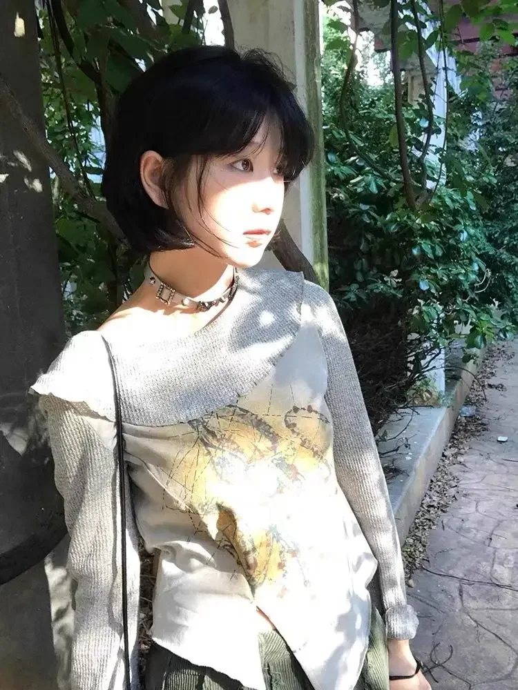 Riben Y2k Одежда Субкультура Топ Женский дизайн Sense Wasteland Стиль Millennial Babes Ретро Нерегулярная футболка с длинными рукавами
Riben Y2k Одежда Субкультура Топ Женский дизайн Sense Wasteland Стиль Millennial Babes Ретро Нерегулярная футболка с длинными рукавами