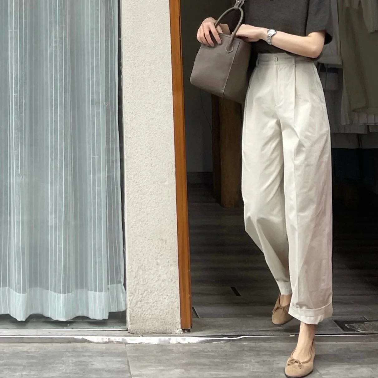 Casual pants Women's summer slim slim high waist wide leg pants straight leg pants
Casual pants Women's summer slim slim high waist wide leg pants straight leg pants