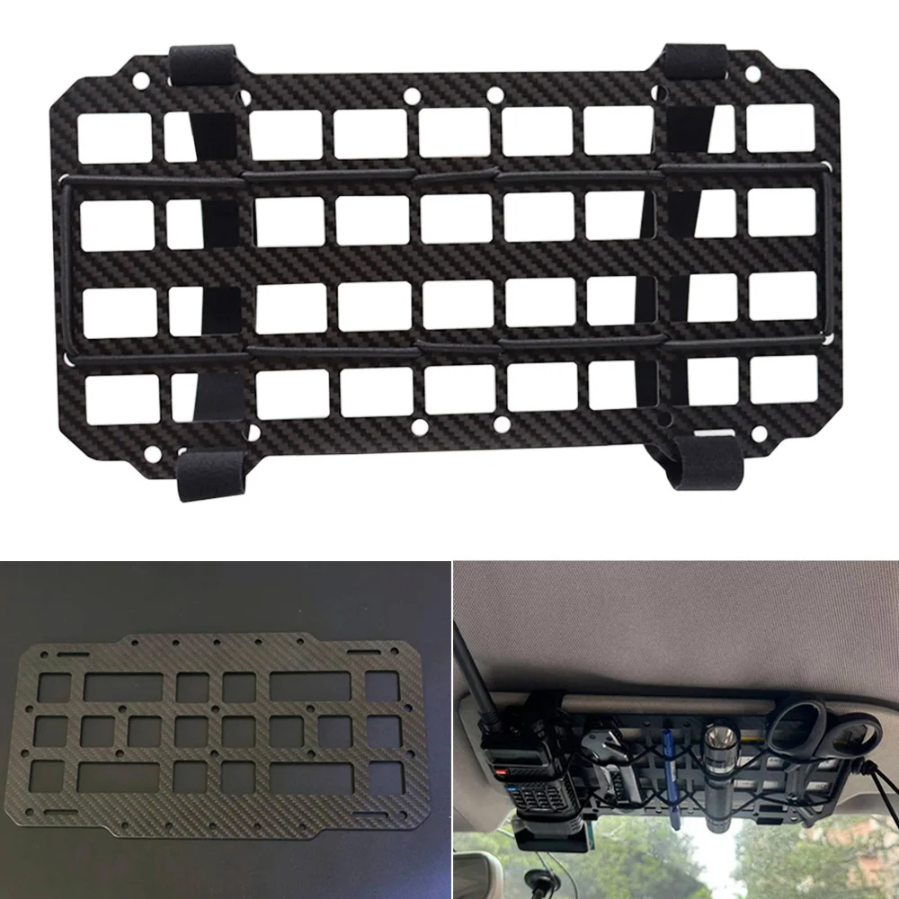 Tactical Carbon Fiber Car Sun Visor Organizer, Auto Interior Accessories for Vehicle, SUV, Truck,Rigid MOLLE Mount Panel
Tactical Carbon Fiber Car Sun Visor Organizer, Auto Interior Accessories for Vehicle, SUV, Truck,Rigid MOLLE Mount Panel