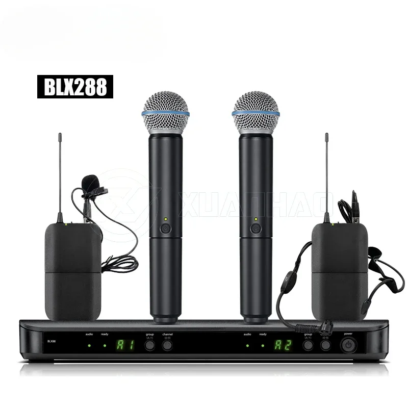 Профессиональный двухканальный микрофон BLX8 UHF, вокальная ручная церковная Беспроводная микрофонная система BLX288/PG58
Профессиональный двухканальный микрофон BLX8 UHF, вокальная ручная церковная Беспроводная микрофонная система BLX288/PG58