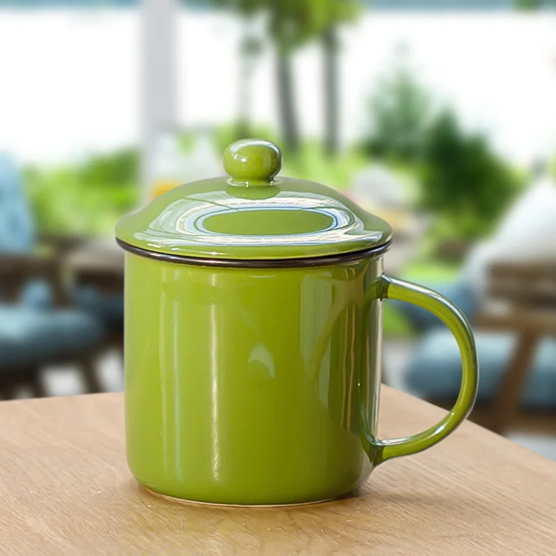 400ml Chinese Style Vintage Enamel Mug with Lid Ceramic Mug Coffee Milk Tea Mugs Home Imitation Ancient Mouthwash Water Cup
400ml Chinese Style Vintage Enamel Mug with Lid Ceramic Mug Coffee Milk Tea Mugs Home Imitation Ancient Mouthwash Water Cup