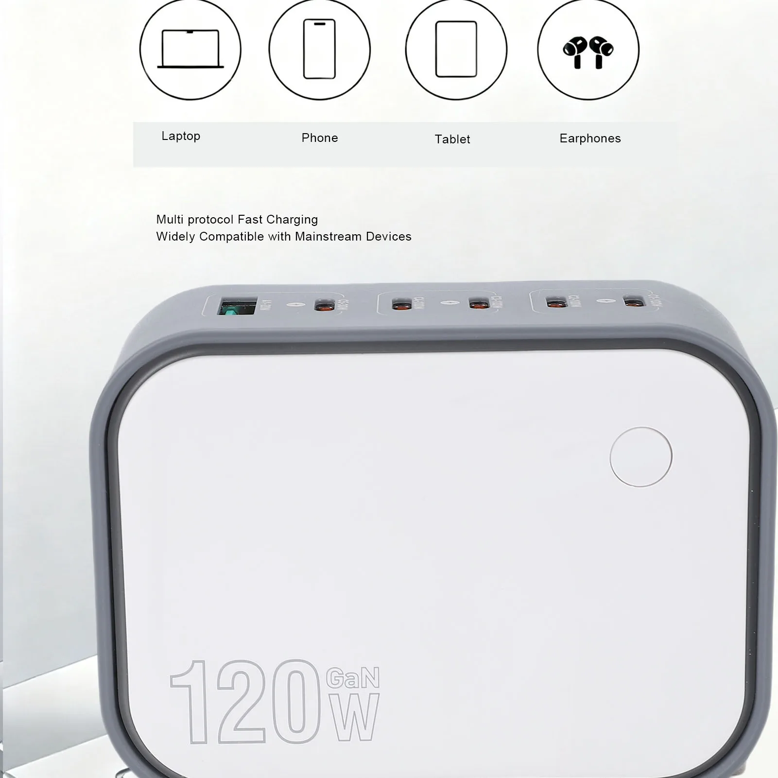 Charging Station Multi Port Fast 120W PD100W 6 Port Charging Station for Phones Tablets Laptops
Charging Station Multi Port Fast 120W PD100W 6 Port Charging Station for Phones Tablets Laptops