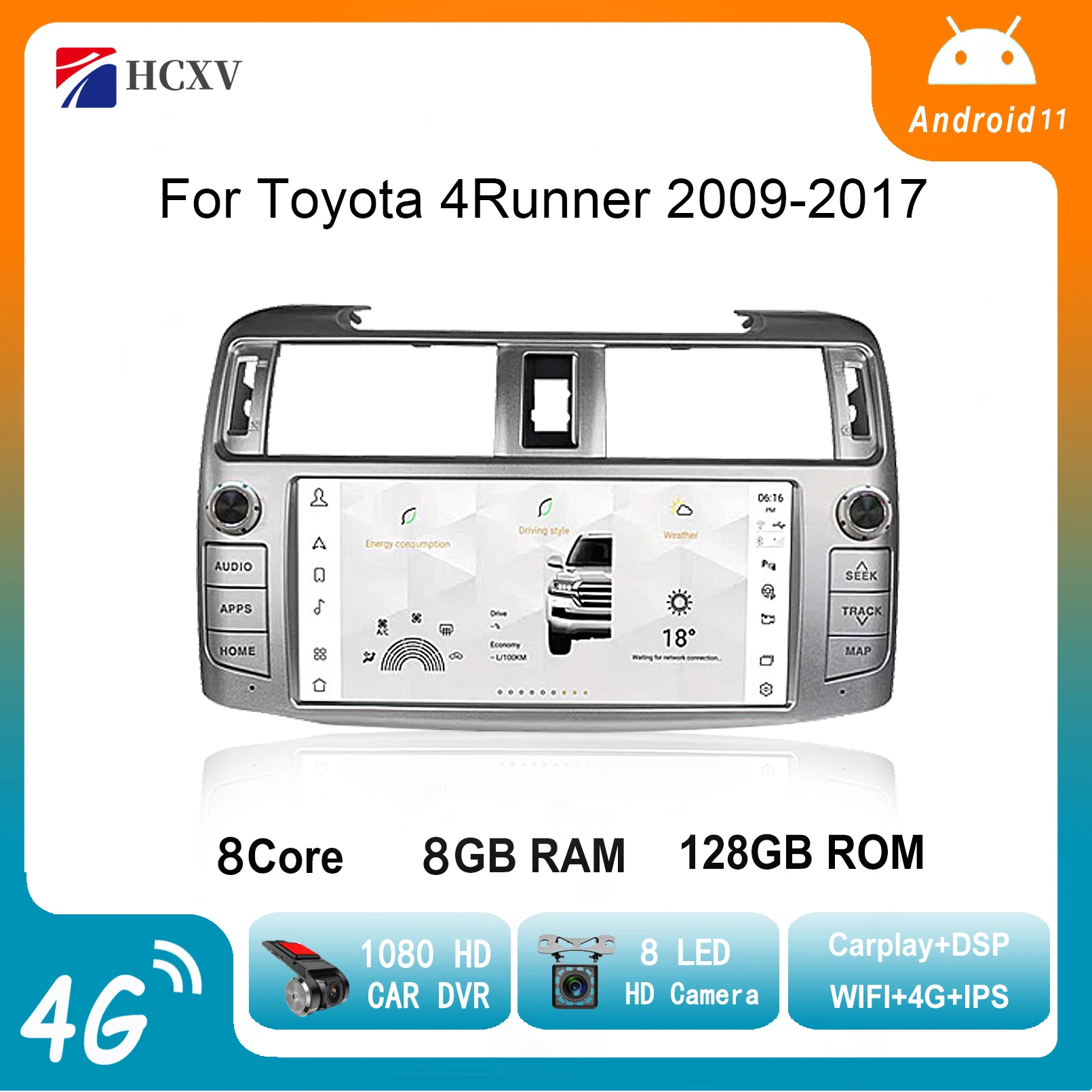 Экран 10,3 дюйма для Toyota 4runner 2009-2019 Android 11,0, автомагнитола, мультимедийный плеер с GPS-навигацией
Экран 10,3 дюйма для Toyota 4runner 2009-2019 Android 11,0, автомагнитола, мультимедийный плеер с GPS-навигацией