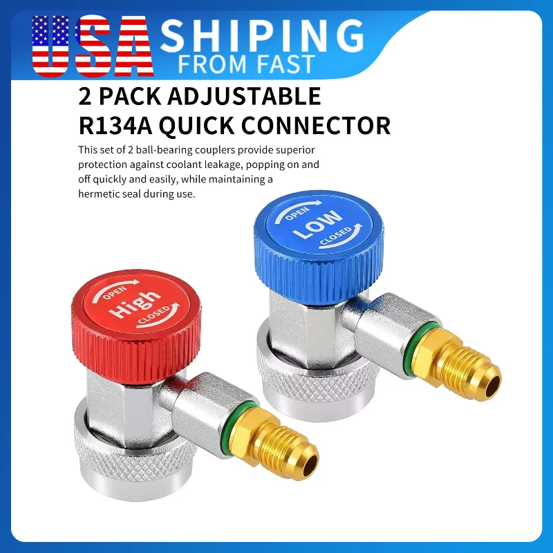 Регулируемый переходник R134A с быстрым разъемом, 2 шт., регулируемый манометр переменного тока с хладагентом для кондиционирования воздуха
Регулируемый переходник R134A с быстрым разъемом, 2 шт., регулируемый манометр переменного тока с хладагентом для кондиционирования воздуха