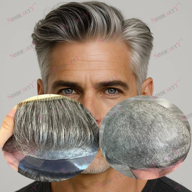 Super Ultra Thin Skin 0.03mm Micro Light Density 80-90Density 1B50 420 Brown with Grey Human Hair Wigs Old Man Hairpieces
Super Ultra Thin Skin 0.03mm Micro Light Density 80-90Density 1B50 420 Brown with Grey Human Hair Wigs Old Man Hairpieces