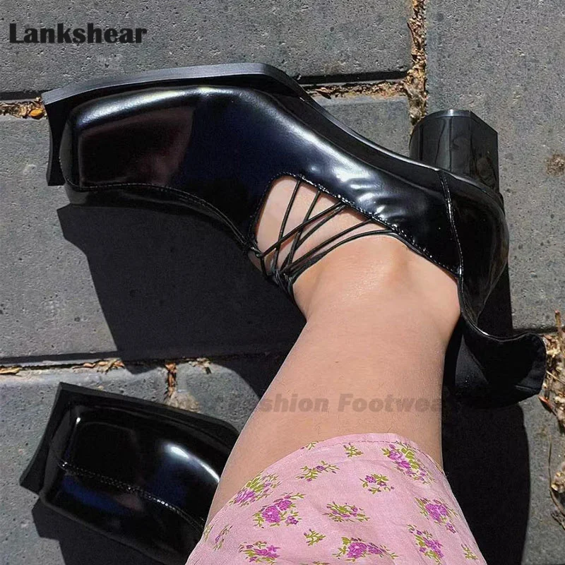 Cross Tied Mary Janes Niche Design Retro Square Toe Round Heels Black Women Pumps Block Heel Lace Up Band Design Women's Shoes
Cross Tied Mary Janes Niche Design Retro Square Toe Round Heels Black Women Pumps Block Heel Lace Up Band Design Women's Shoes