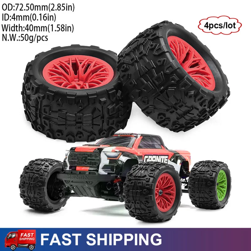 4PCS RC Rock Terrain High Grip Car Rubber Wheel Tire for 1/18 ARRMA TYPHON GRANITE SENTON VORTEKS GROM Upgrades Parts
4PCS RC Rock Terrain High Grip Car Rubber Wheel Tire for 1/18 ARRMA TYPHON GRANITE SENTON VORTEKS GROM Upgrades Parts