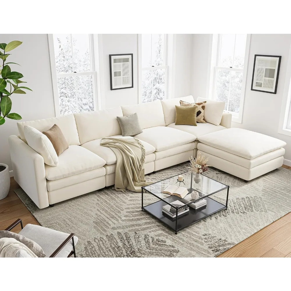 Sectional Couches for Living Room L Shaped Cloud Couch with Ottoman Deep Plush 5 Seats Sofa Modern Sofa for Apartment
Sectional Couches for Living Room L Shaped Cloud Couch with Ottoman Deep Plush 5 Seats Sofa Modern Sofa for Apartment