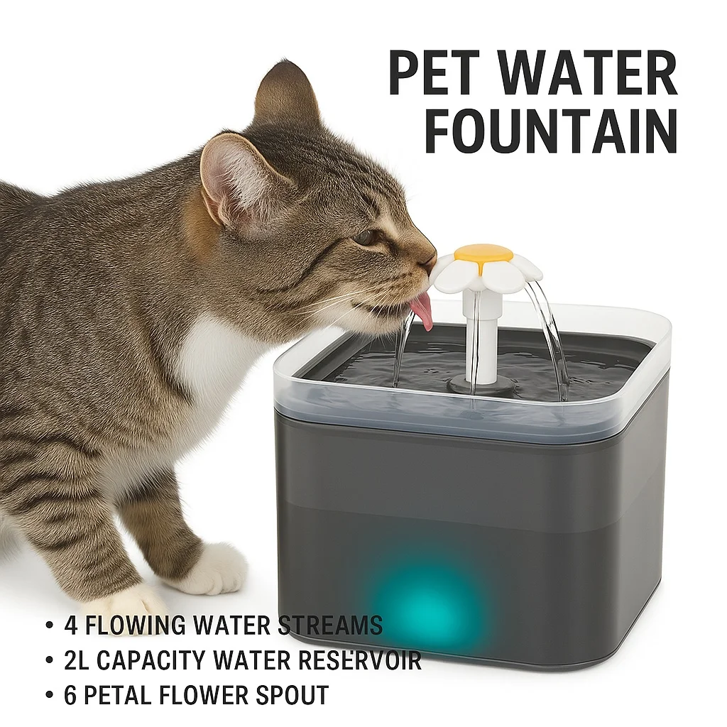 2L/64ozPet Cats Dog Water Dispenser with LED Light Automatic Drinking Bowl Mute Smart Water Feeder Pet Watering Supplies
2L/64ozPet Cats Dog Water Dispenser with LED Light Automatic Drinking Bowl Mute Smart Water Feeder Pet Watering Supplies