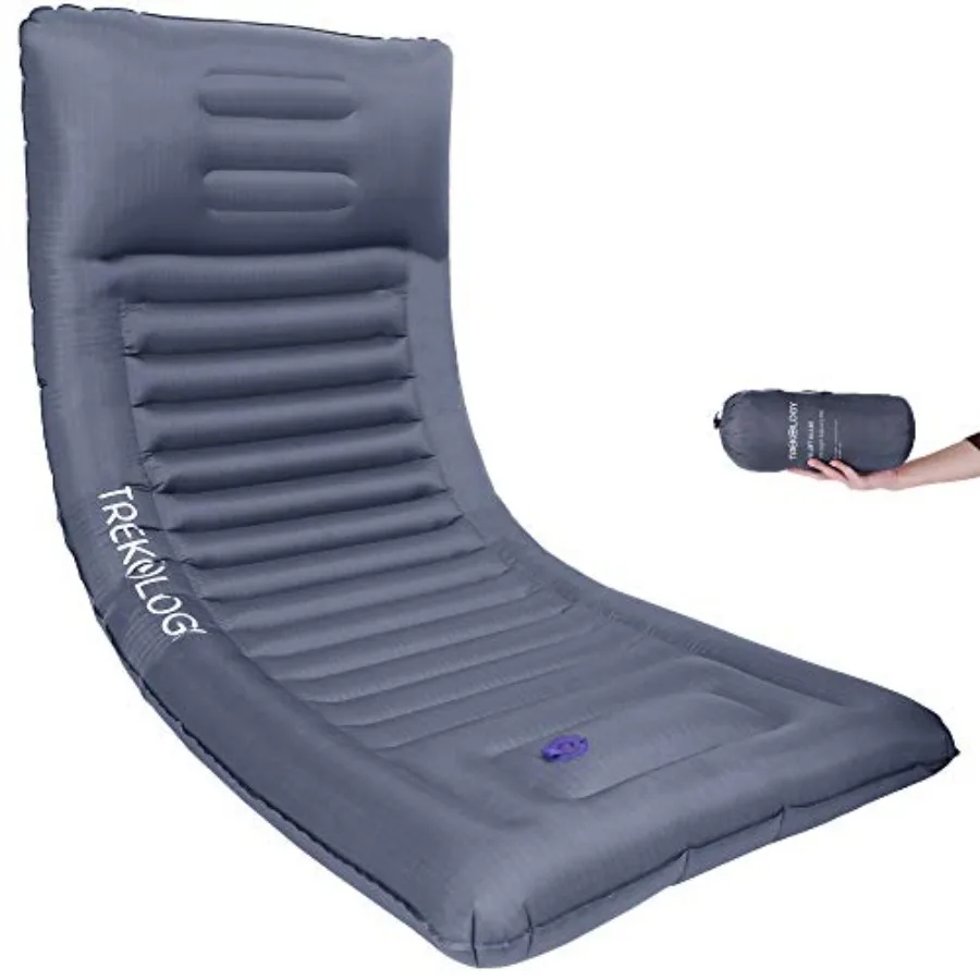 Sleeping Pad for Camping - Infaltable Mat 73.2"x 29.9" Premium with Built‑in Pump Neck‑Support Pillow Thick 4.9" Height Ultrali
Sleeping Pad for Camping - Infaltable Mat 73.2"x 29.9" Premium with Built‑in Pump Neck‑Support Pillow Thick 4.9" Height Ultrali