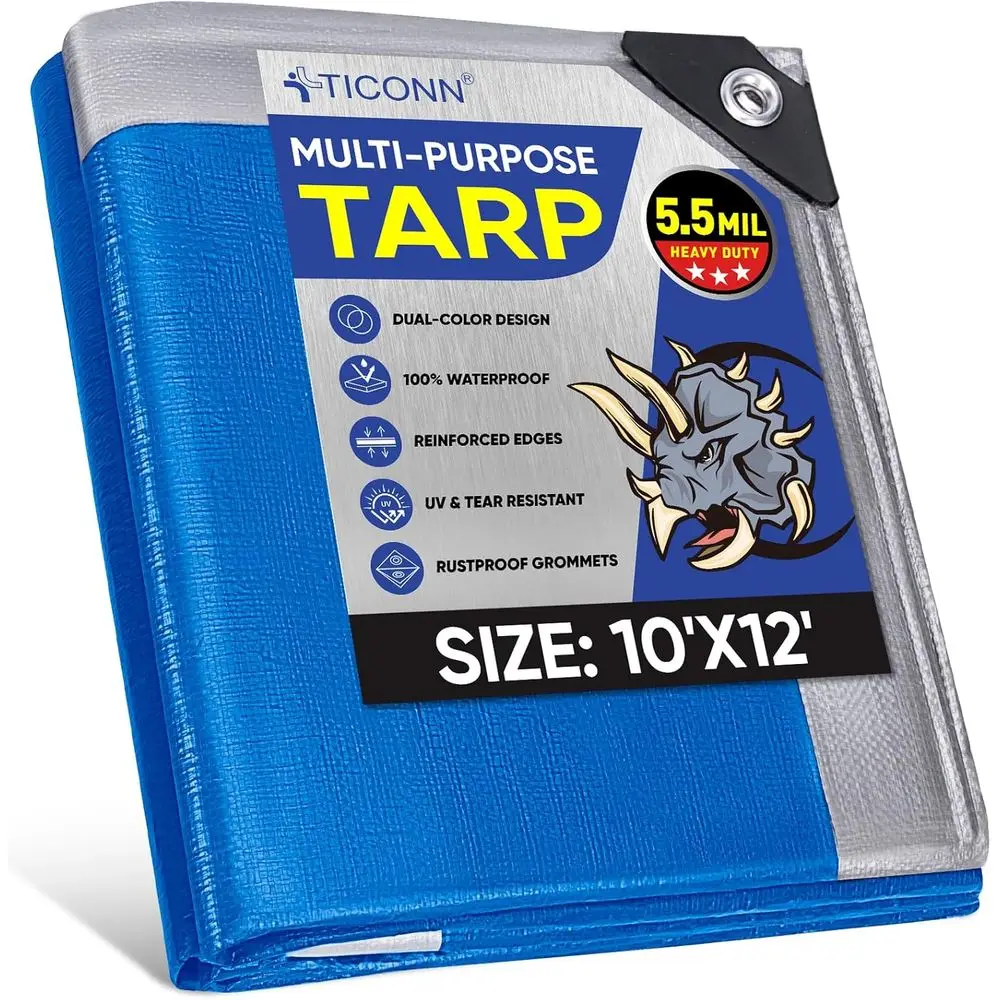 Heavy Duty Tarp Cover, Extra Thick Tarps Waterproo Tear and Rip Proo UV Resistant Tarpaulin with Reinorced Grommets and Edges (5
Heavy Duty Tarp Cover, Extra Thick Tarps Waterproo Tear and Rip Proo UV Resistant Tarpaulin with Reinorced Grommets and Edges (5