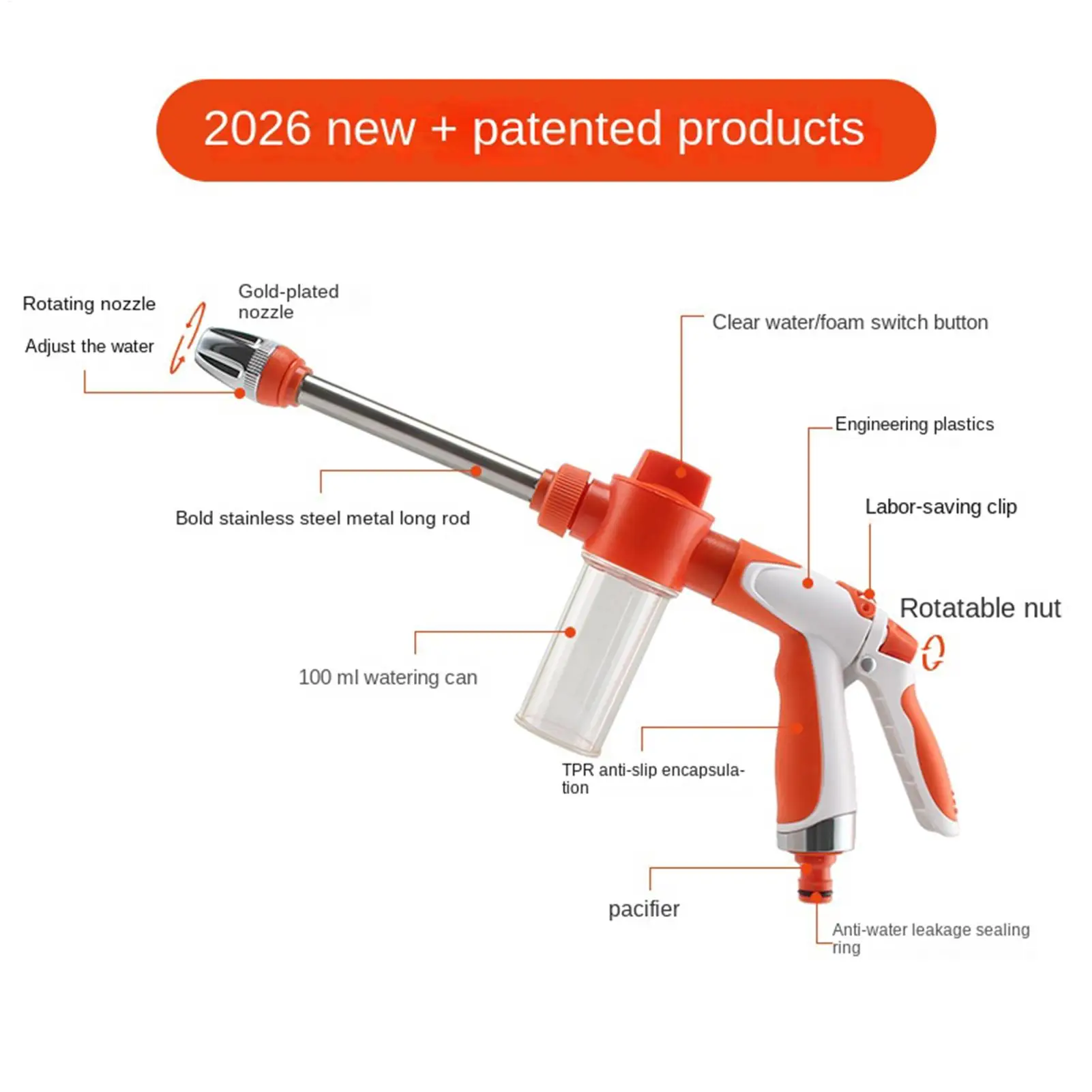 Cordless Power Washer Watering Sprayer Portable Car Washer With Adjustable Nozzle For Driveway Lawn Outside Home Deck Patio
Cordless Power Washer Watering Sprayer Portable Car Washer With Adjustable Nozzle For Driveway Lawn Outside Home Deck Patio