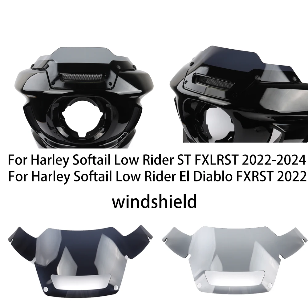 NEW 2022-2024 FOR Harley Softail Low Rider ST & FXLRST motorcycle accessories Black includes smoked windshield panels
NEW 2022-2024 FOR Harley Softail Low Rider ST & FXLRST motorcycle accessories Black includes smoked windshield panels