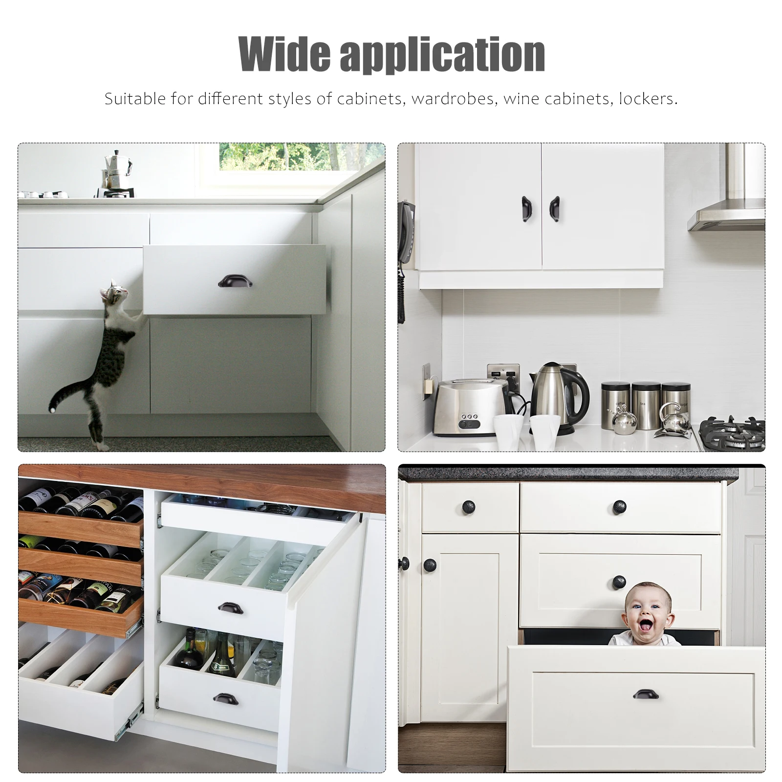 16 Pcs Drawers Handle Home Decor Unique Cabinet Handles Silver Black Iron Kitchen Knobs for Cabinets Mother
16 Pcs Drawers Handle Home Decor Unique Cabinet Handles Silver Black Iron Kitchen Knobs for Cabinets Mother
